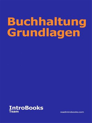 cover image of Buchhaltung Grundlagen
